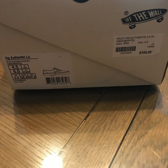 Frida Kahlo VANS womens size 6 Mens size 4.5 VAULT OG authentic LX F9 - Picture 5 of 5